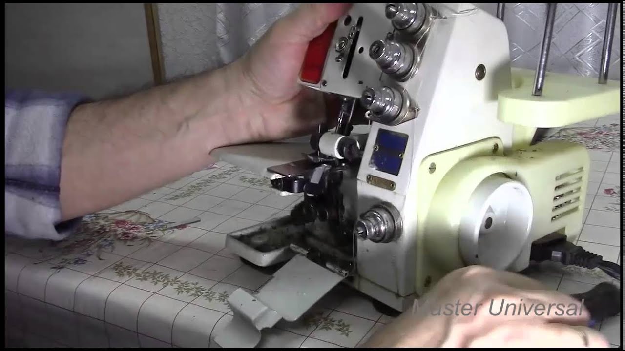 Как заточить и поставить ножи на бытовом оверлоке Yamata FN10-4D. Видео №22.