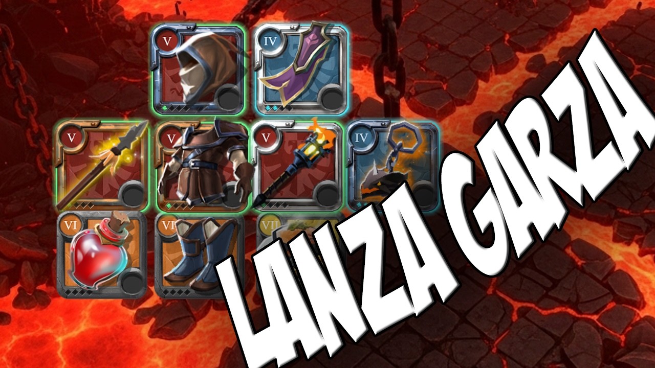LANZA GARZA + ESCUDO REFLECTOR- HERON SPEAR BUILD  | ALBION ONLINE PVP | CORRUPTED DUNGEON |  #pvp