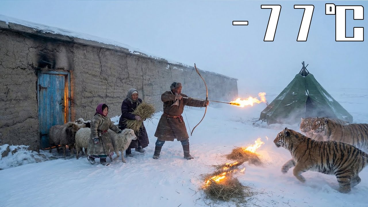 -77°C Blizzard: Afghan 93-Year-Old Couple & Granddaughter Hunt Musk Ox, Protect Sheep from Tigers