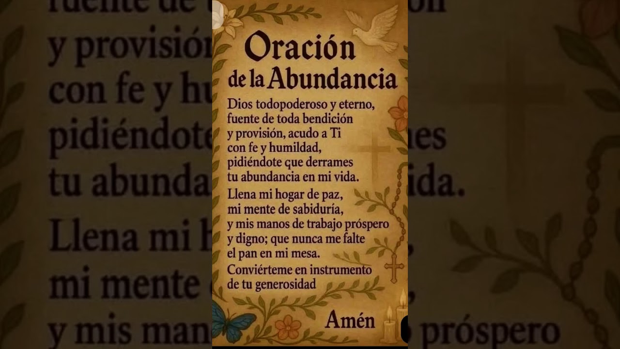 ORACI&Oacute;N PARA ATRAER LA ABUNDACIA 👉De Dios a mi Vida#OracionDeLaAbundancia