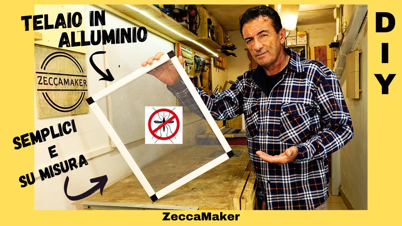 ZANZARIERA in ALLUMINIO Fissa in KIT # Fai Da Te # SISTEMA zanzariere bazar