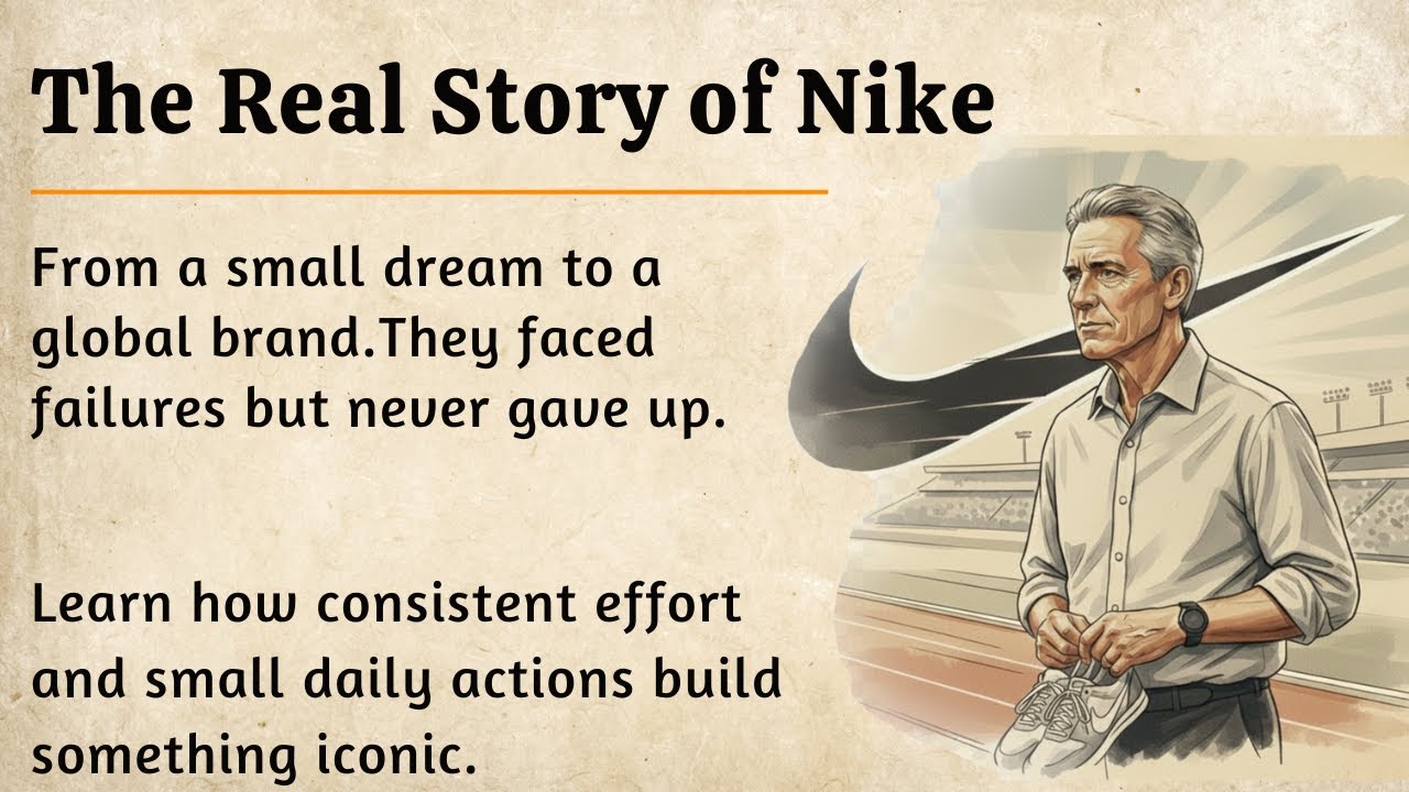 The Real Story of Nike Brand || Learn English Through Story || Level 3 🔥 || Improve Your English ✅