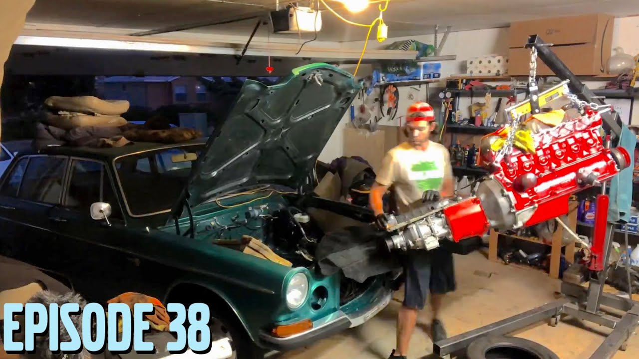 Installing Engine & Transmission - Volvo 164 Rescue Ep 38