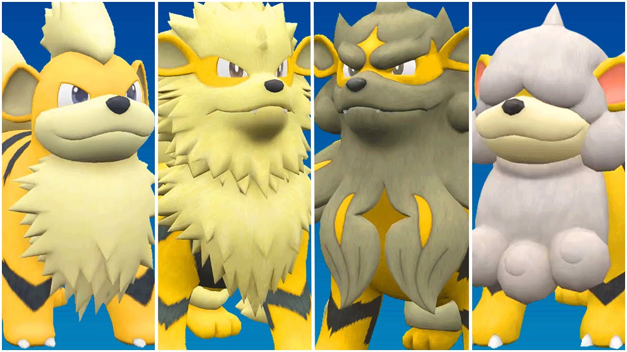ПОЛНАЯ ЭВОЛЮЦИЯ GROWLITHE ФОРМИРУЕТ КОМАНДУ! Блестящий Growlithe Arcanine Hisuian Moveset Scarlet...