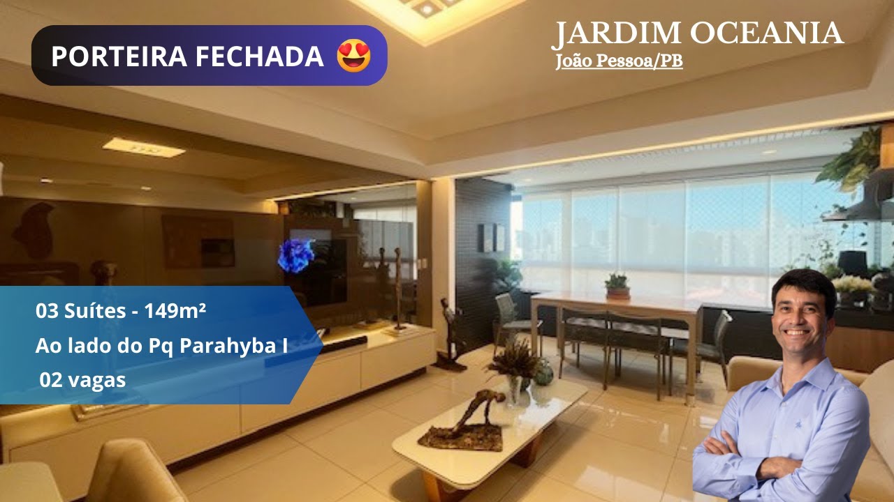 Belíssimo apto. mobiliado com 149m² para venda no Jardim Oceania, João Pessoa/PB