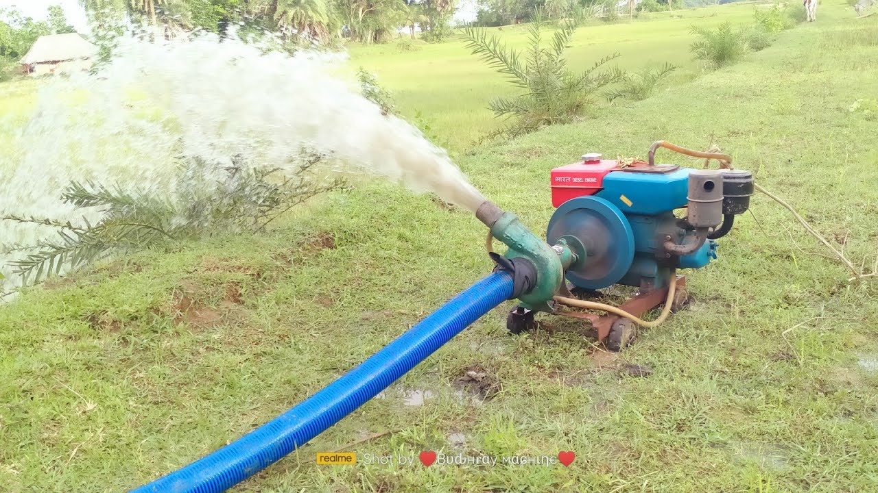 Village Boys Amezing fishing skill by using Water pump || 5Hp cd original power water pump