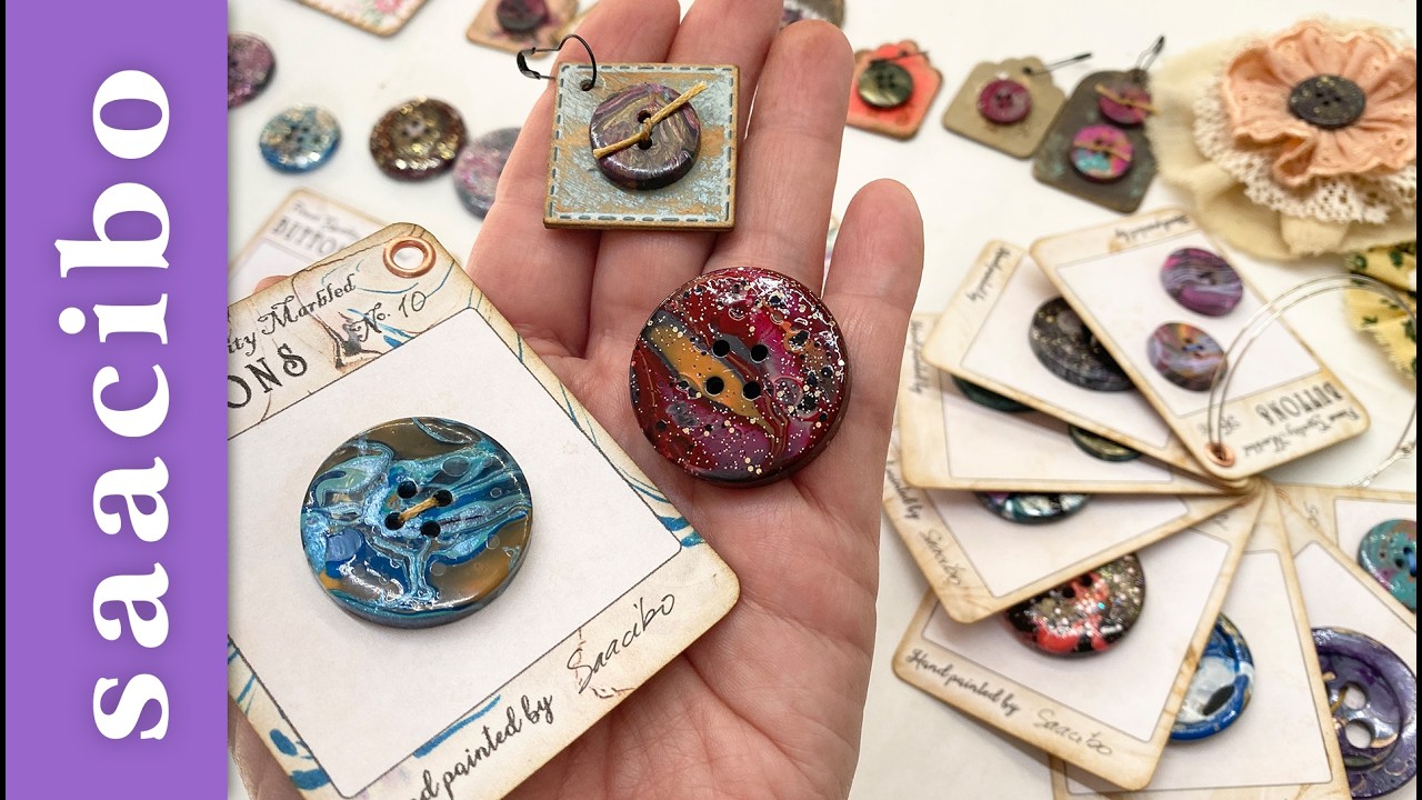 Anyone Can Do This! Beautiful Buttons With Basic Supplies! #saacibo