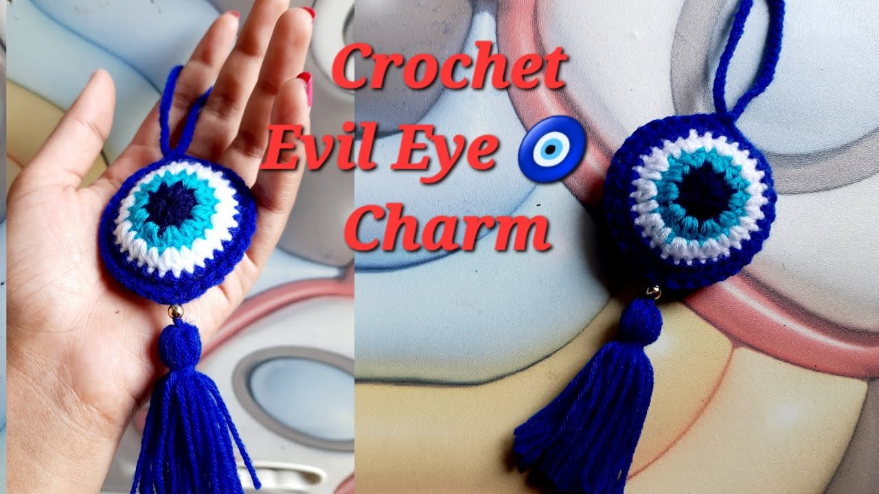 Easy Crochet Evil Eye Tutorial | नजर सुरक्षा चार्म🧿