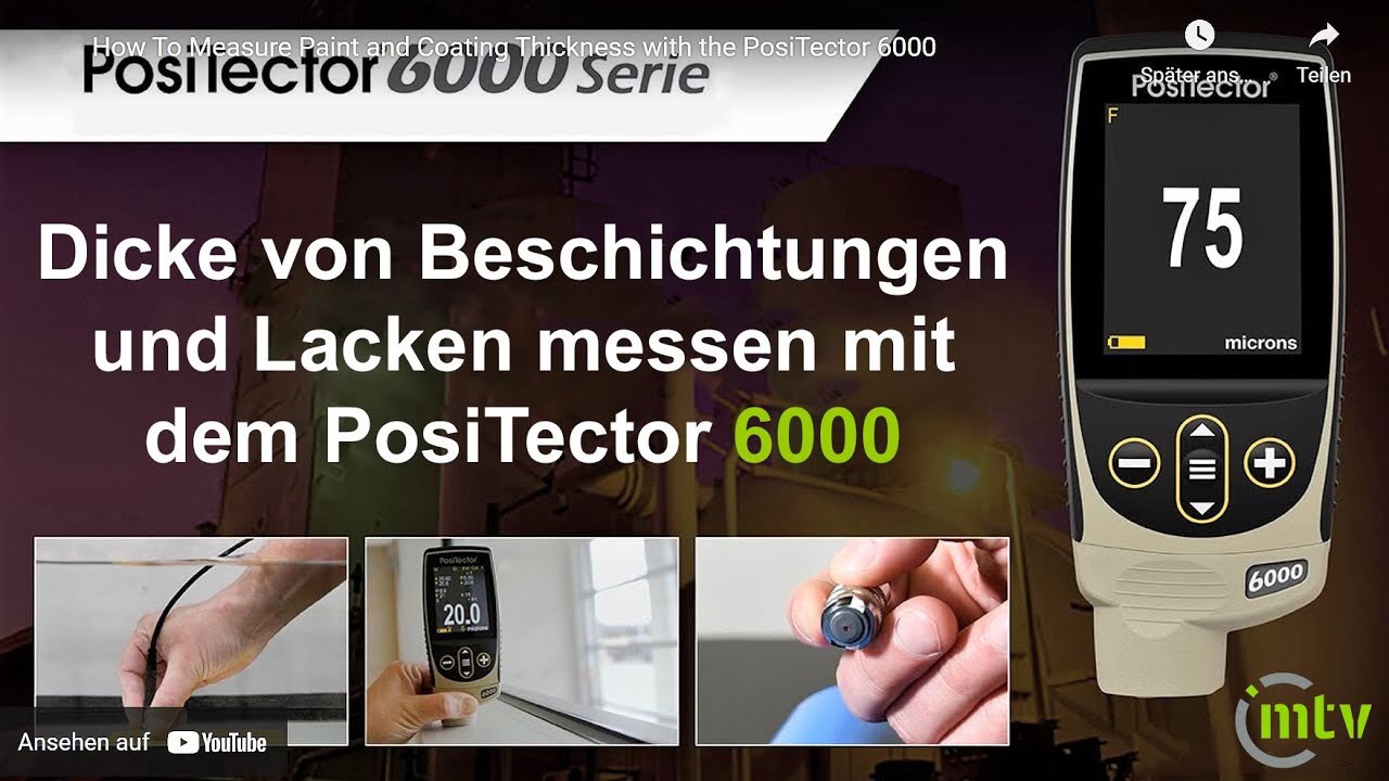 PosiTector 6000: Schichtdicke auf Metall messen (Fe-/NFe) | ISO 2178/2360 Tutorial | mtv messtechnik