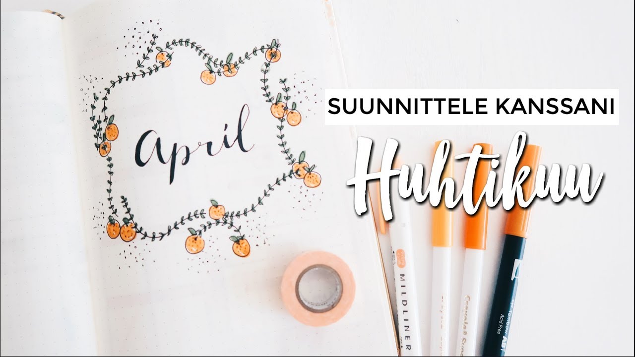 PLAN WITH ME APRIL 🖋🍊 -  Bullet Journal 2018