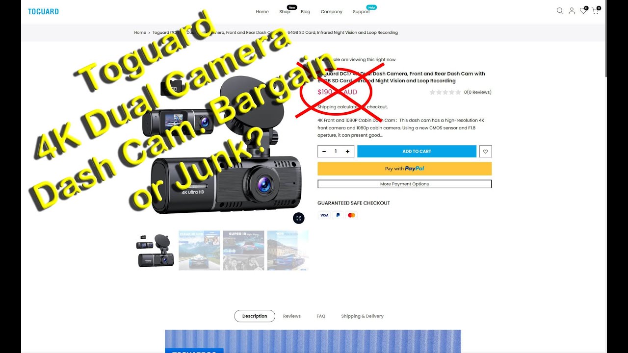 Распаковка, обзор и подробное описание видеорегистратора Toguard DC17 4K с двумя камерами — 4K