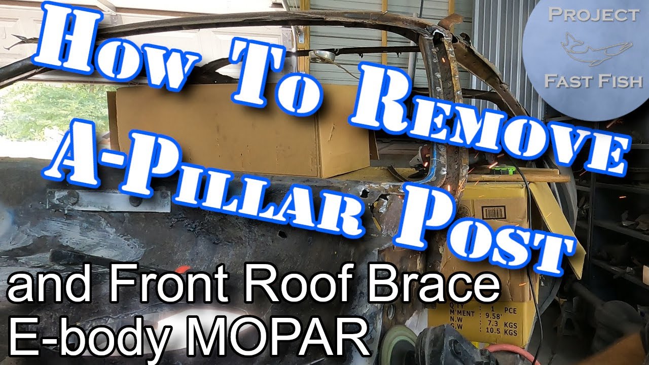 How to Remove Windshield A-pillar Posts and Front Roof Brace | E-body Chrysler MOPAR