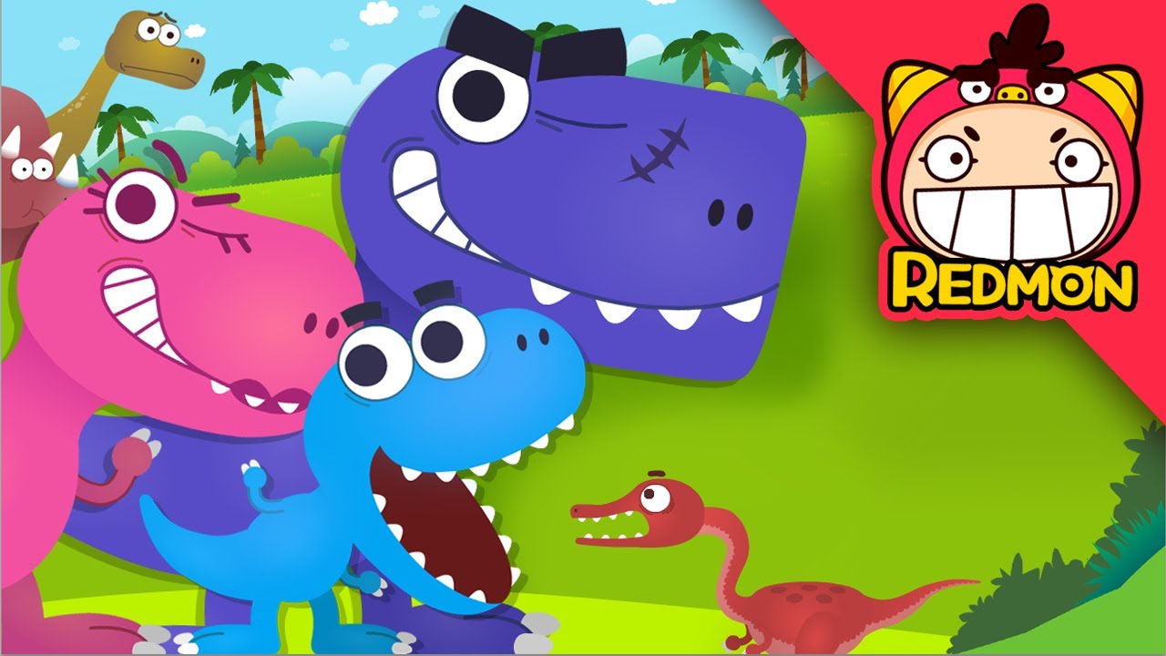 T-Rex Songs | Tyrannosaurus family song | Dinosaur songs | Nursery Rhymes | Song for Kids | REDMON