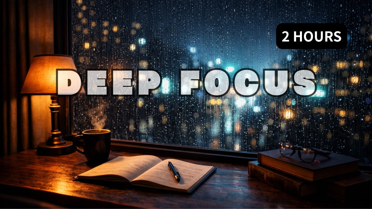 Deep Focus Rain Sounds | Study & Work | No Talking (2 Hours)