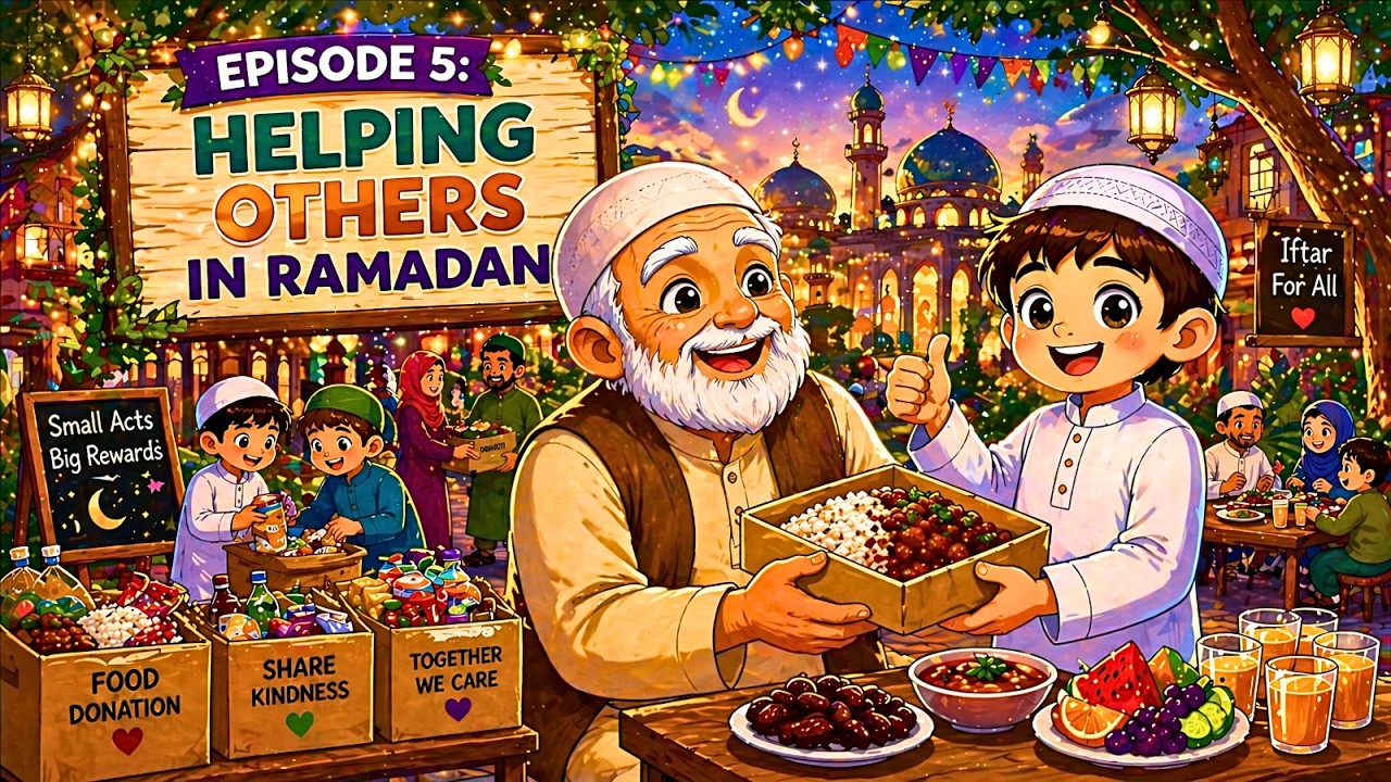 Helping Others in Ramadan 🌙✨ | The Golden Days of Ramadan Ep 5 | Alhikmah Kids Corner