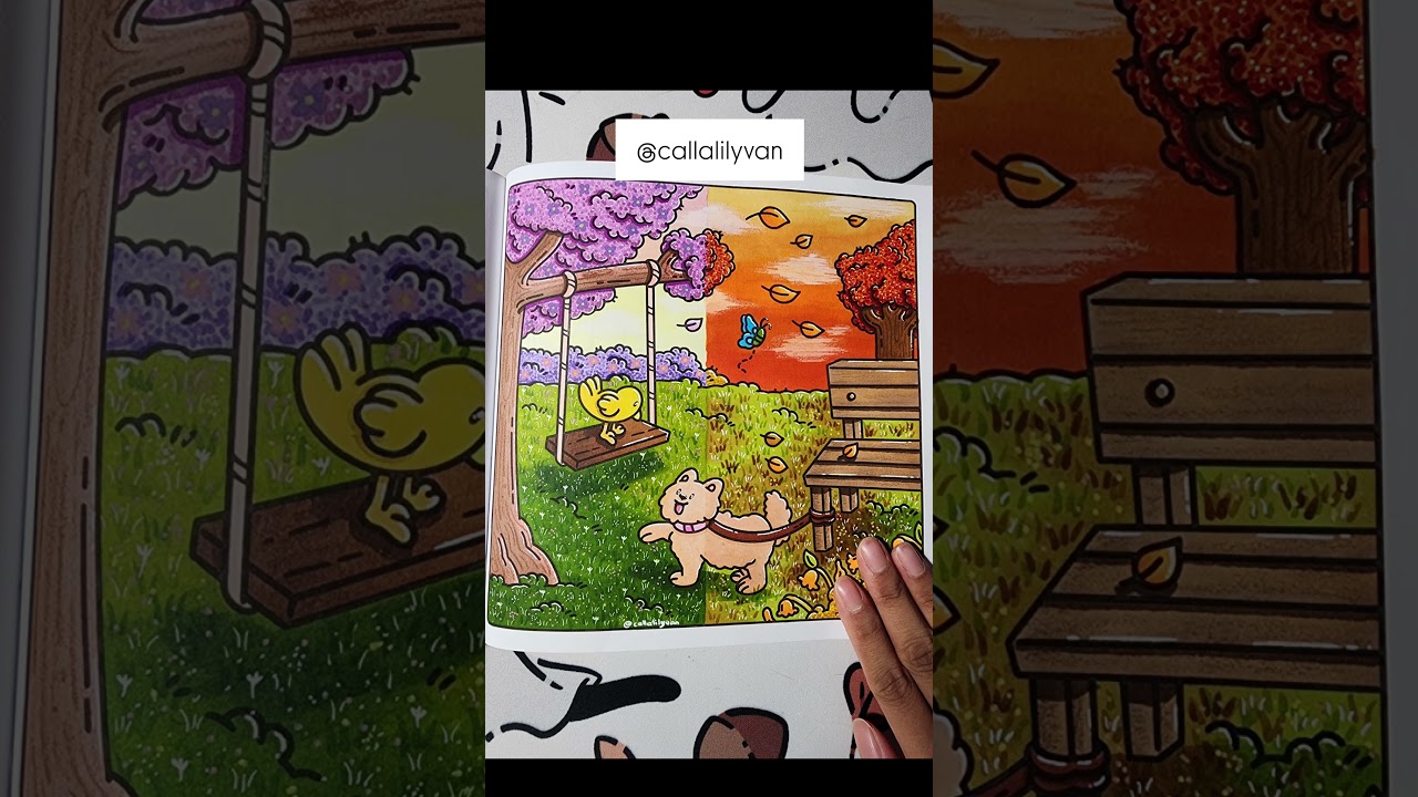 Buddy color with @coloringkristenn ! 🧡 #coloring #ohuhu #cozycoloring #buddycolor #coloringforadults