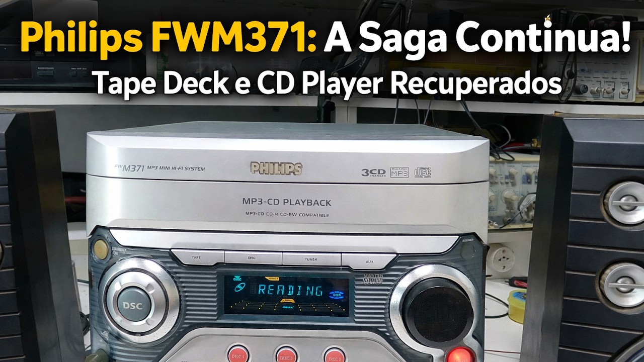 🛠️ Philips FWM371: A Saga Continua! Tape Deck e CD Player Recuperados