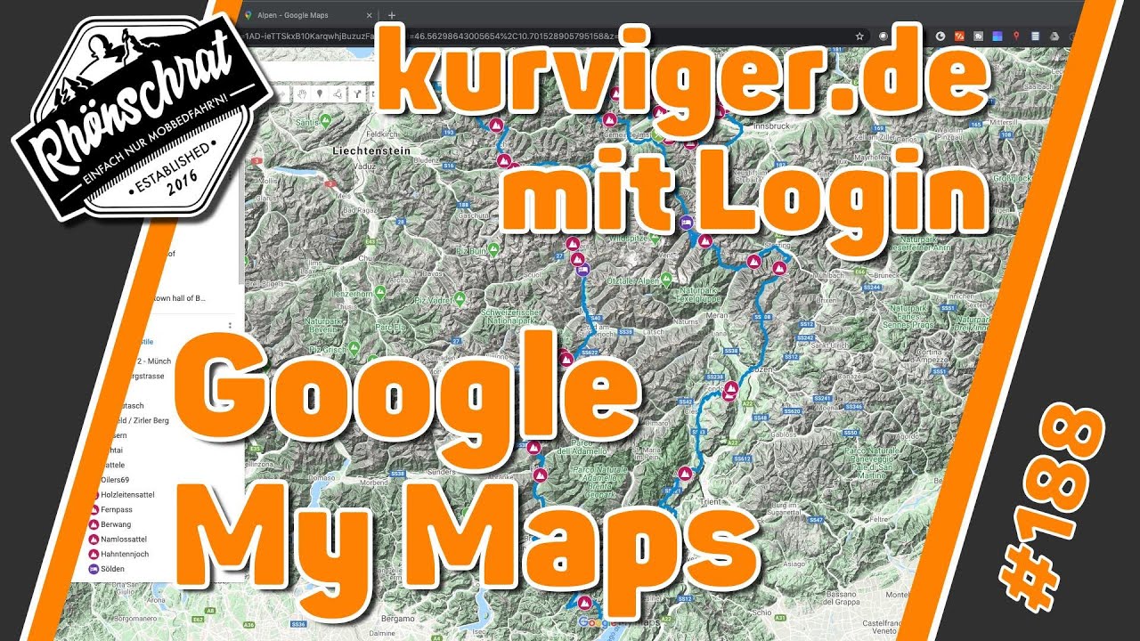 Wie ich meine Routen speichere | Google My Maps | kurviger.de mit Cloud-Speicher | #188