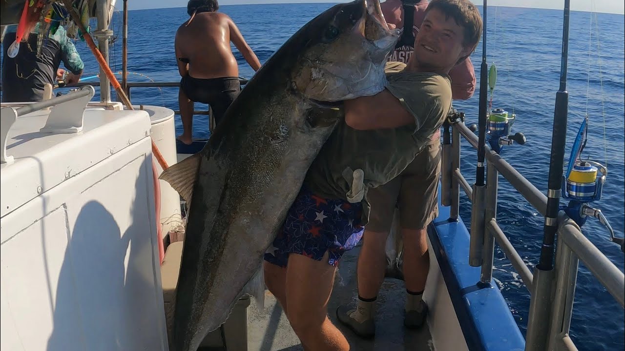 GIANT AMBERJACK fishing. We got a 100pound amberjack