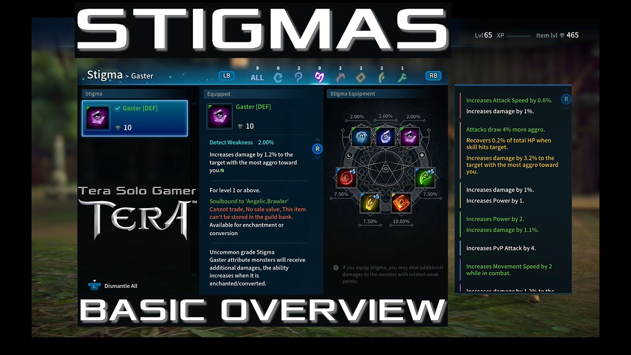 Tera Stigmas Basic Overview - Console Xbox Play Station PS4 PS5