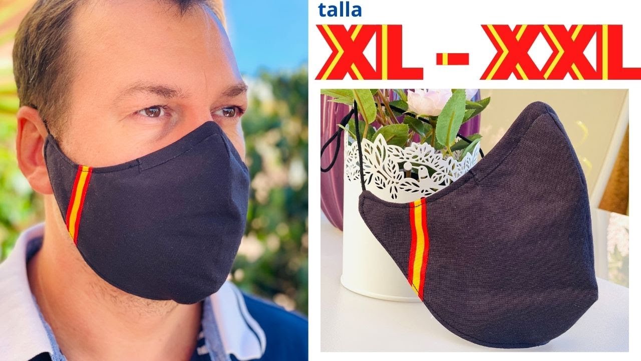 MASCARILLA CON BOLSILLO Y ADAPTADOR CON SOLO UNA GOMA / Mascarilla XL - XXL