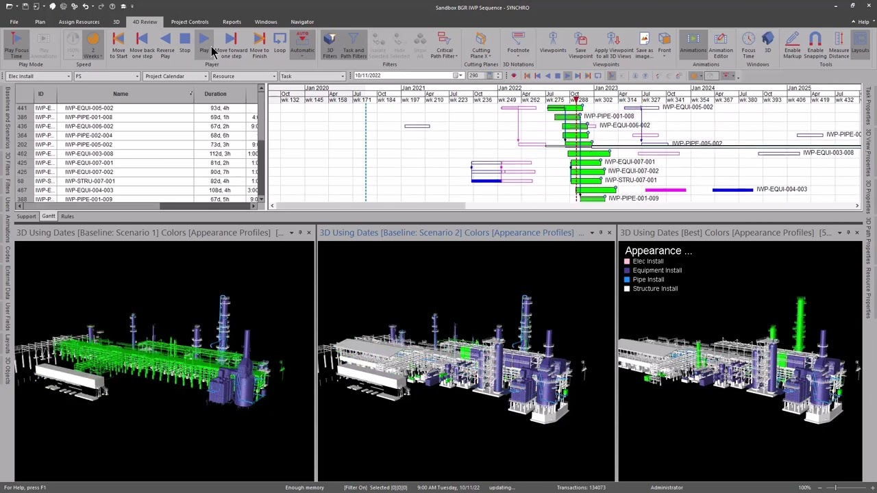Difference between BIM 4D - SYNCHRO 4D and Navisworks (한국어 자막)