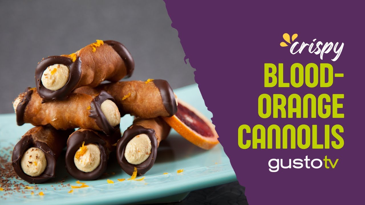 Crispy Blood-Orange Cannoli Recipe: A sweet and citrusy delight