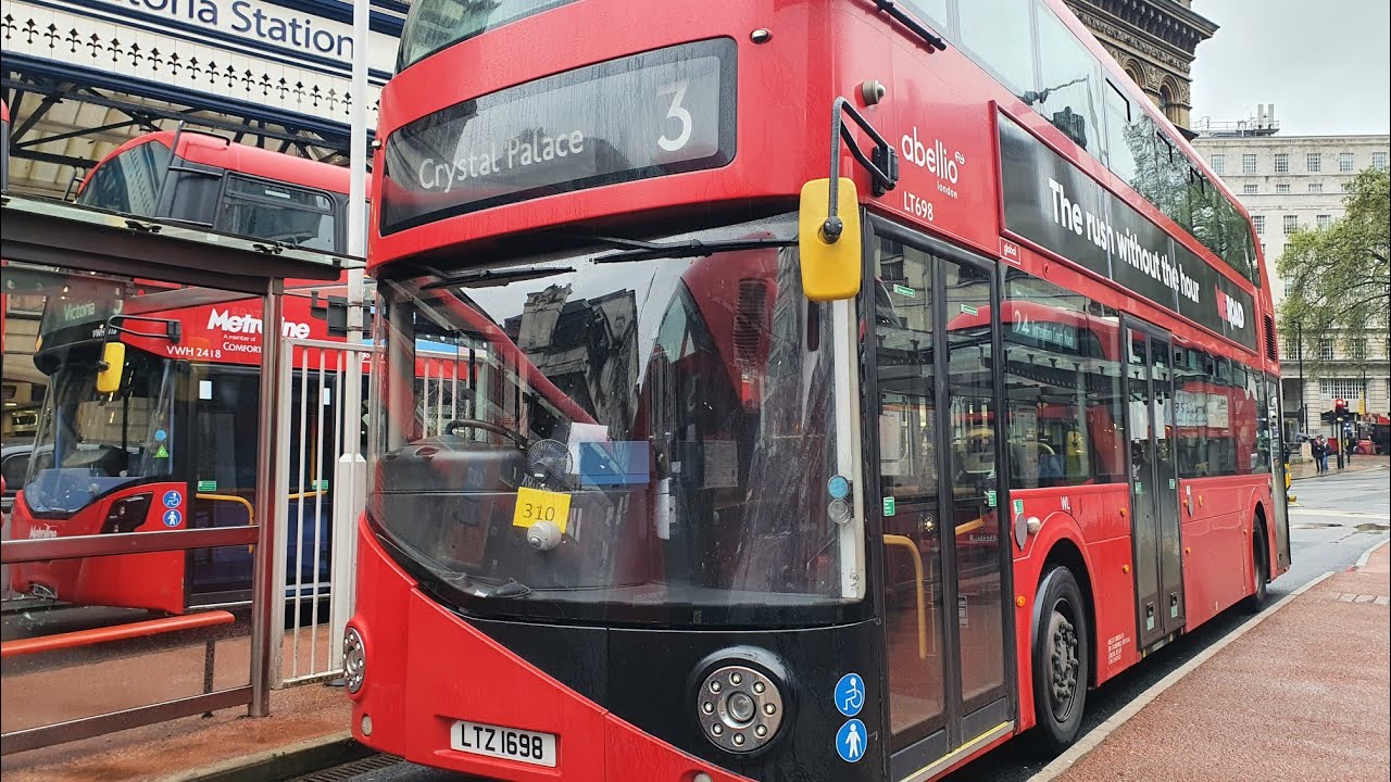 DFRV + Diversion. Abellio London Bus Route 3: Crystal Palace - Victoria - & Back. NRM LT698 & LT778