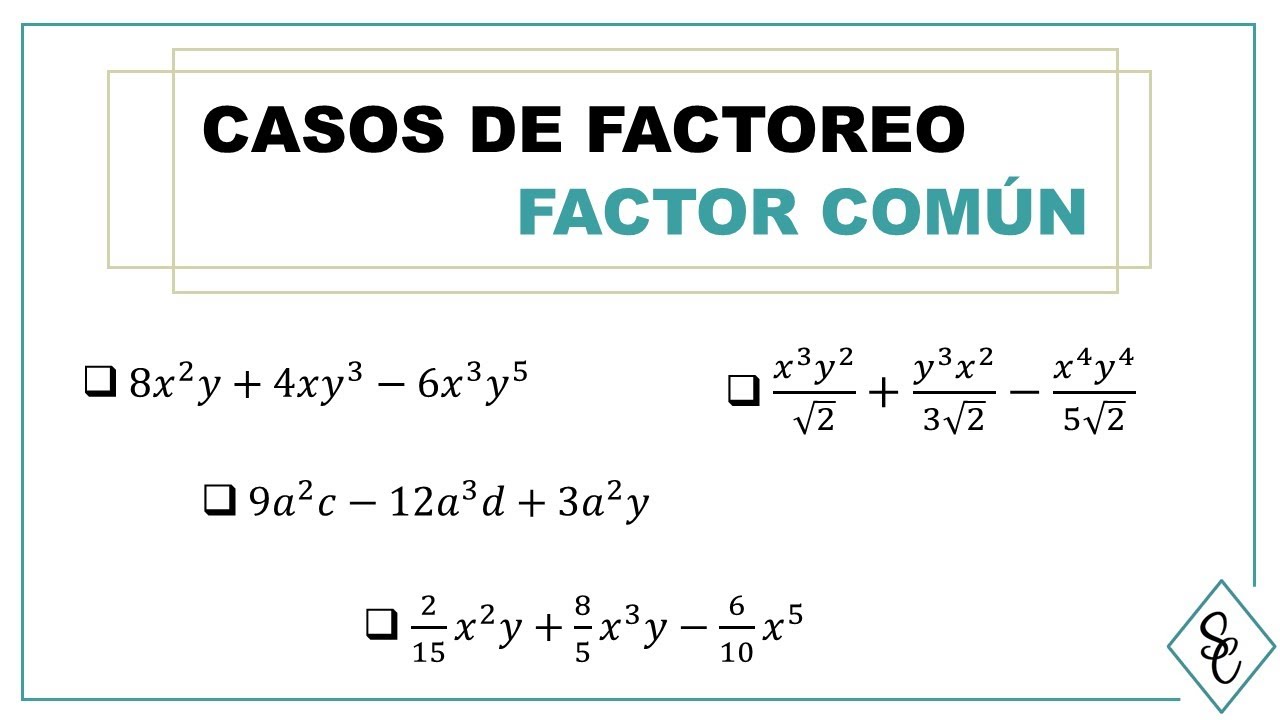 CASOS DE FACTOREO - Factor Común