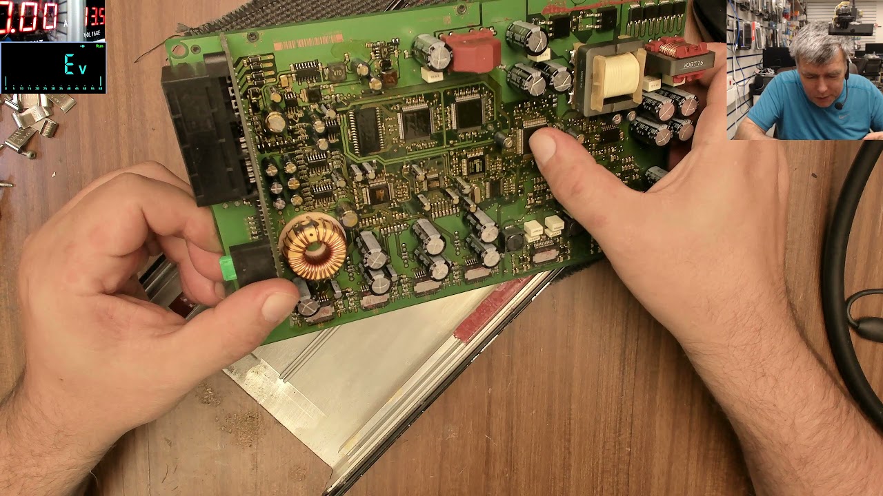 BMW car audio amplifier repair - draining the battery