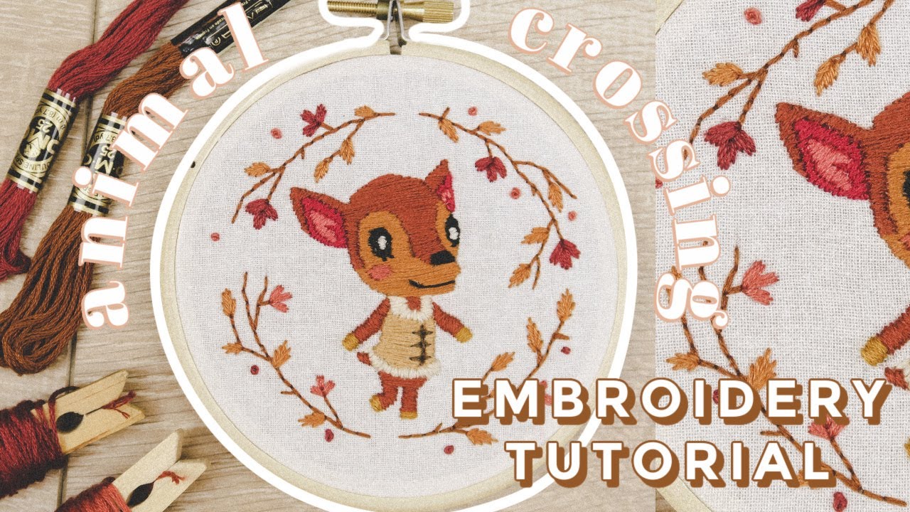 animal crossing new horizons * embroidery tutorial * hand embroidery