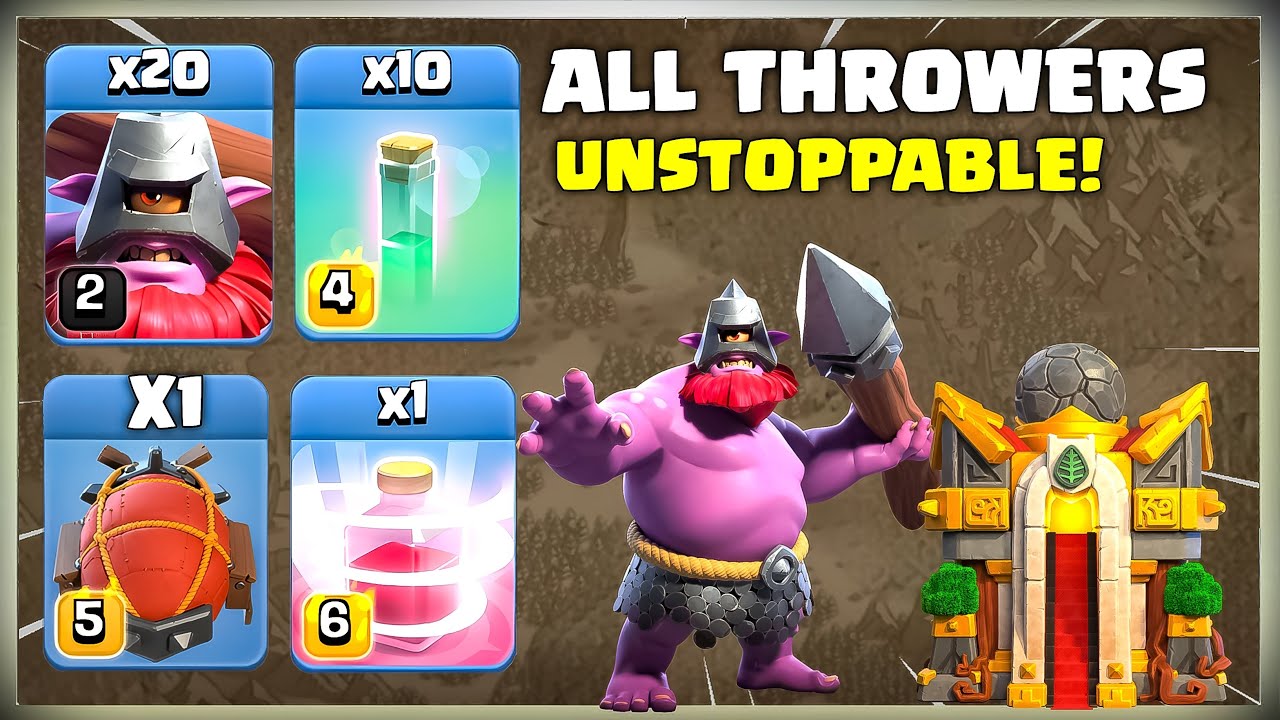 New Trick | TH16 All Throwers Attack After Update | Clash of Clans
