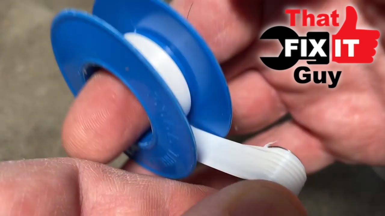 Plumber shows how to apply teflon tape and thread sealant