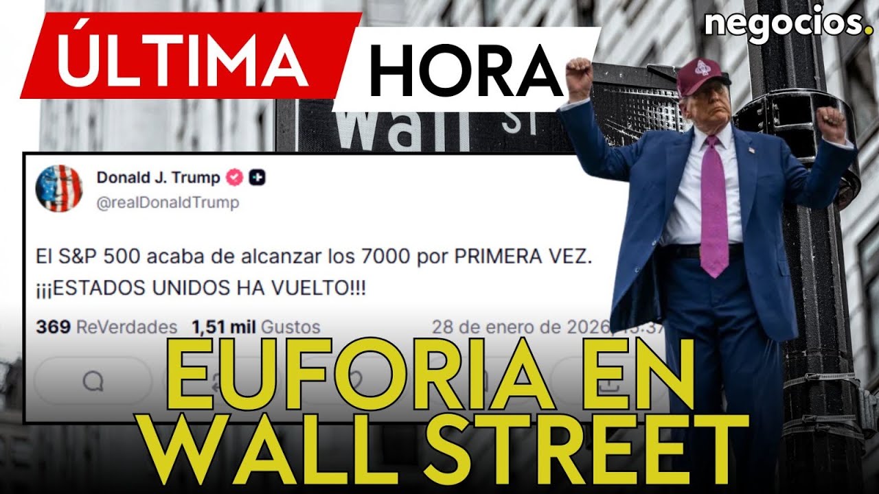 ÚLTIMA HORA | Hito histórico en Wall Street: Trump celebra mientras el S&P 500 alcanza 7.000 puntos