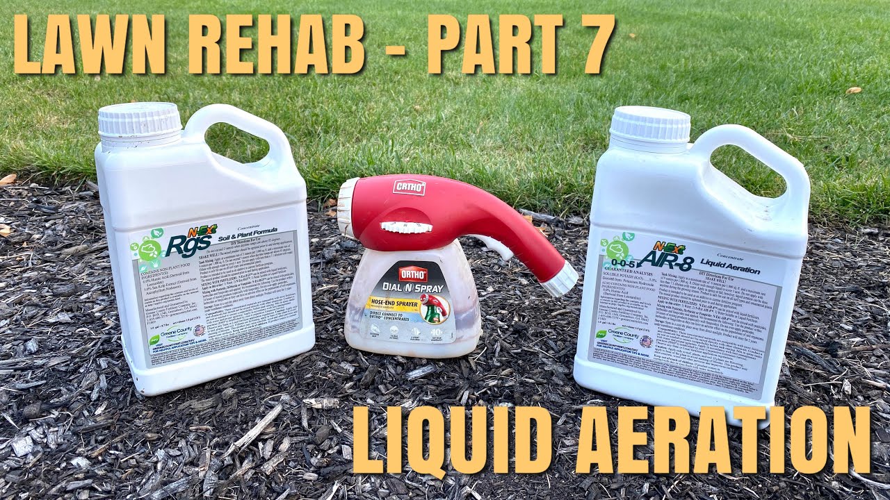 Liquid Aeration (N-Ext Air-8 + RGS) // Lawn Rehab / Overseeding - Part 7