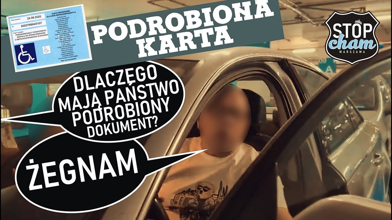 57 Podrobiona karta parkingowa dla os&oacute;b z niepełnosprawnościami