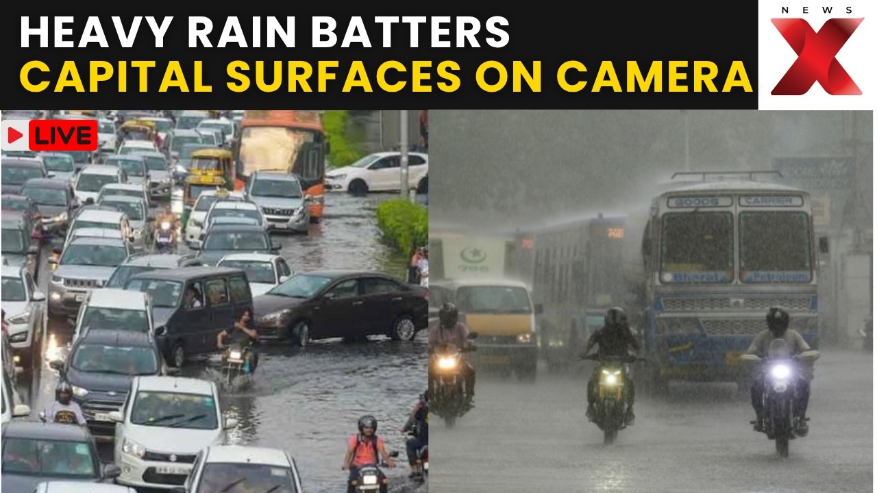 Delhi Weather Updates LIVE: Heavy Showers Drench Capital, Commuters Face Delays | NewsX