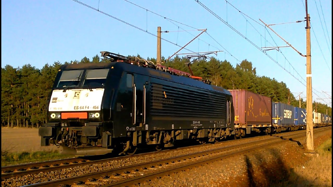 E20 - [DBSRP] ES64F4-456 ze składem intermodalnym - Chlastawa (HD)