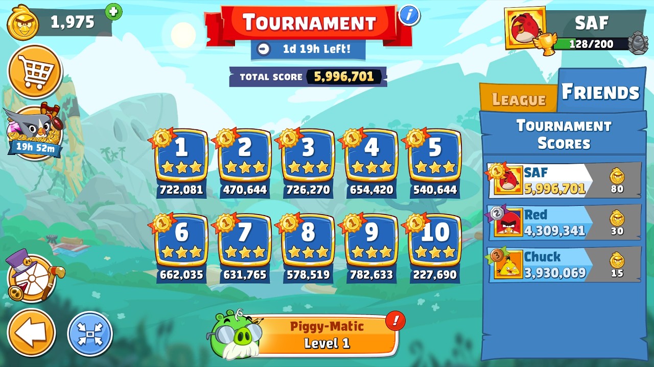 Angry Birds Friends. Tournament (28.05.2026). All levels 3 stars. Passage from Sergey Fetisov