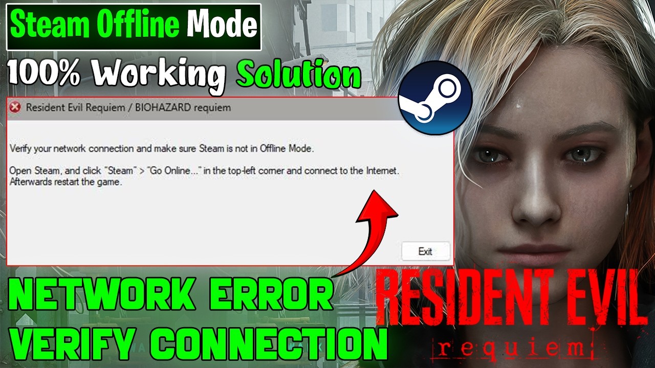 Как исправить сетевую ошибку в Resident Evil Requiem | Проверка соединения и автономный режим Ste...
