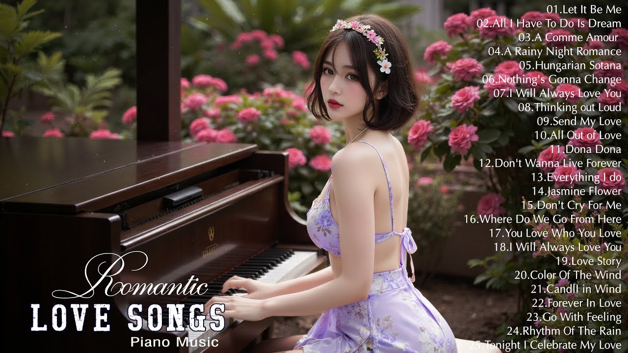 BEAUTIFUL ROMANTIC PIANO LOVE SONGS - Best Love Songs Of 70s 80s 90s - Great Relaxing Piano Music