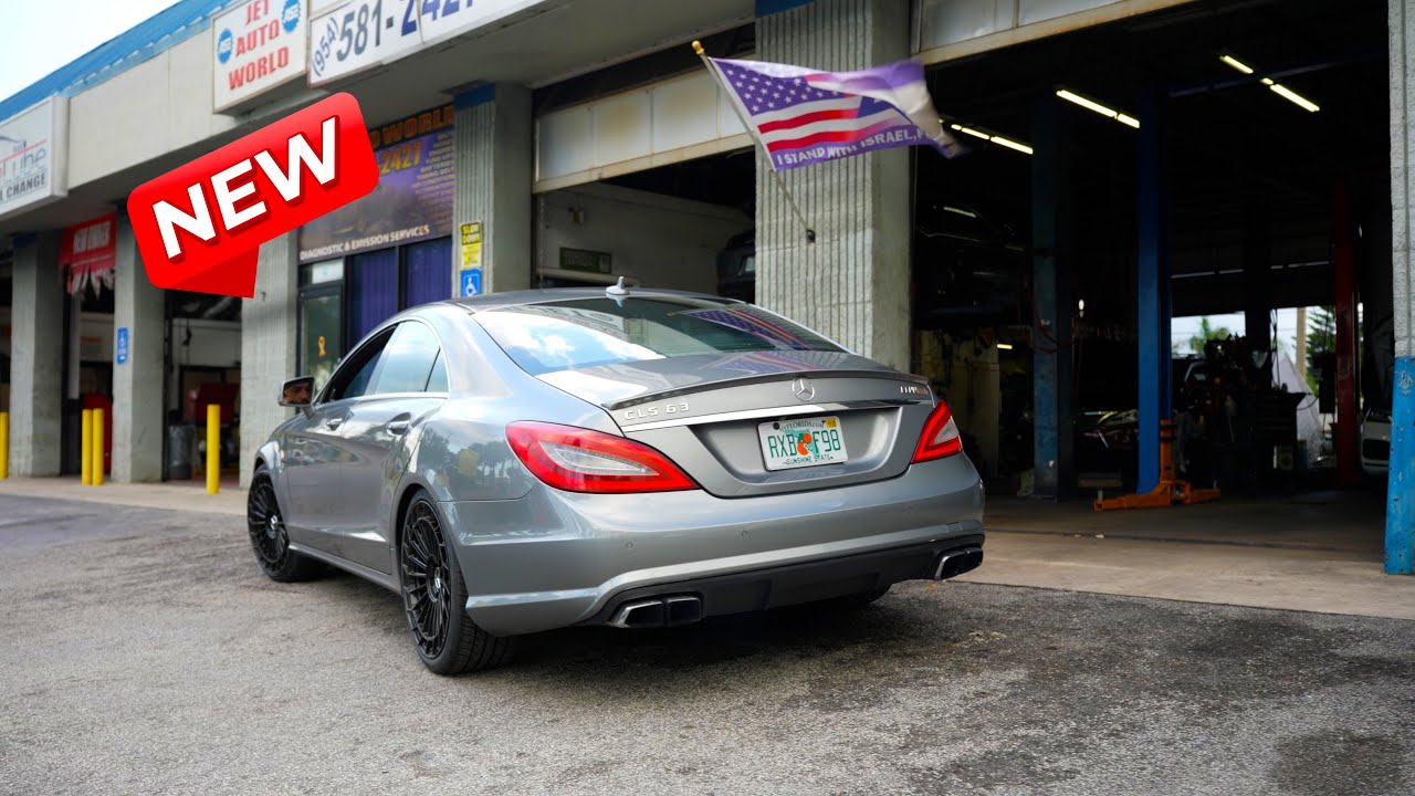 Mercedes CLS 63 AMG X-pipe + Down pipe with RennTech tune