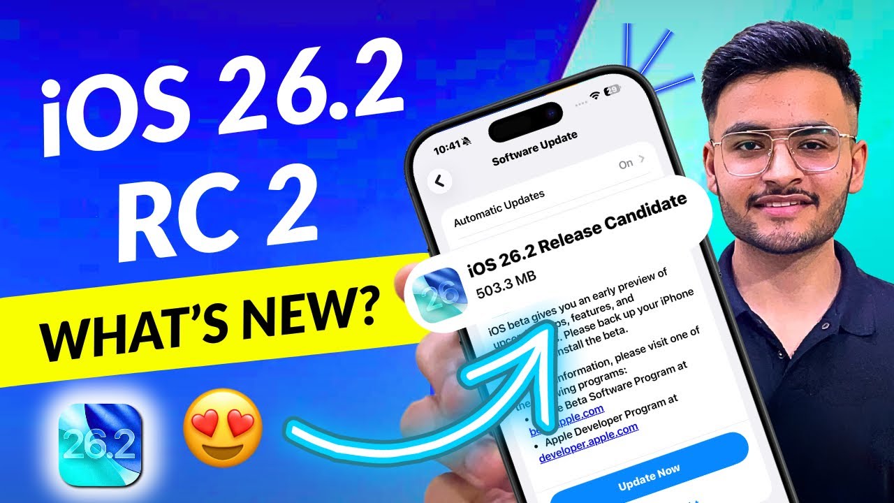 iOS 26.2 RC 2 Released🔥 New Features, Battery Life (HINDI)