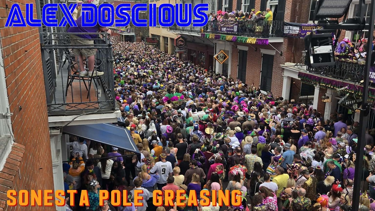 POLE GREASING at Royal Sonesta 2026 #nola #mardigras