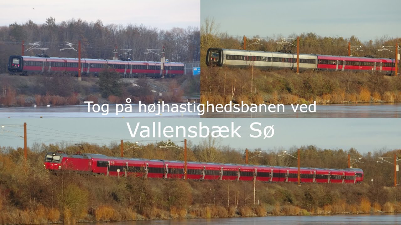 Tog på Højhastighedsbanen ved Vallensbæk Sø