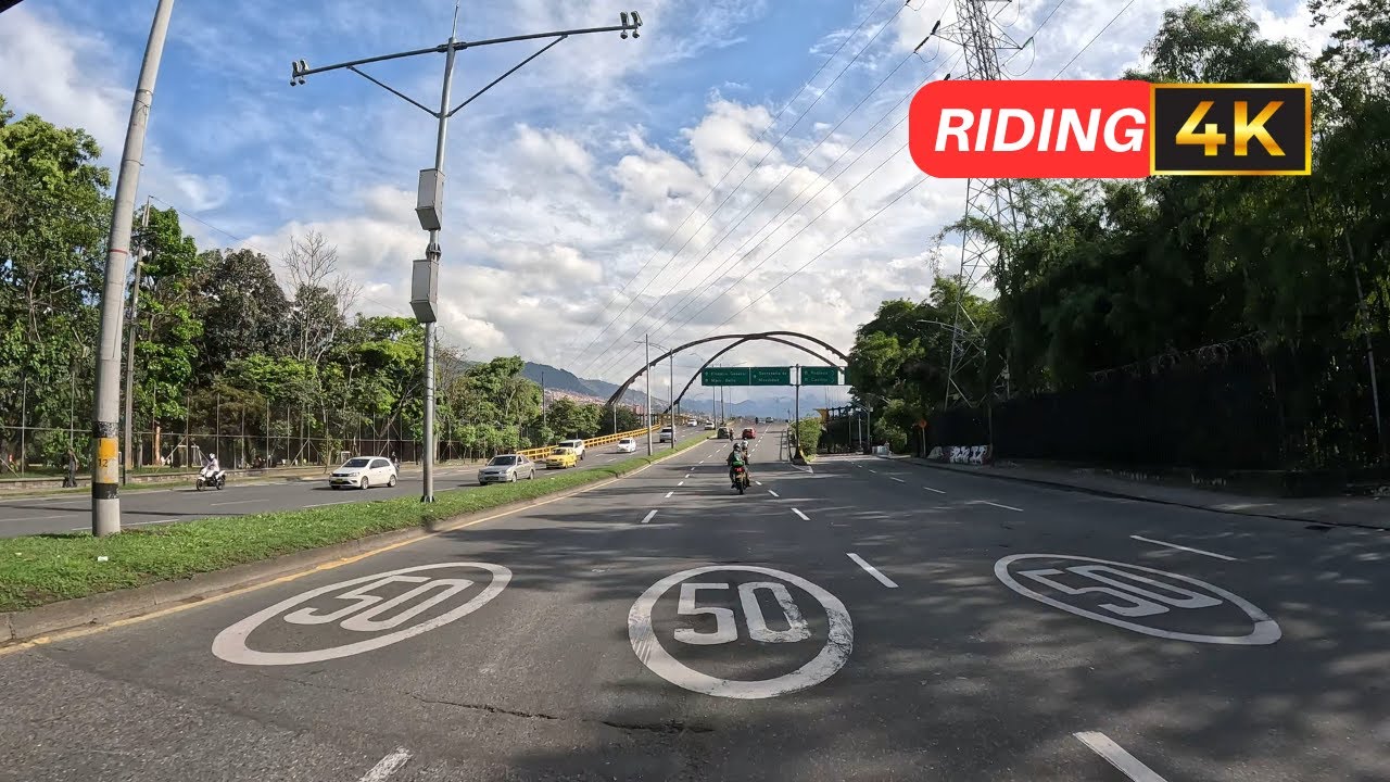 🚗 Recorrido 4K por la Autopista Norte de Medell&iacute;n Sin Destino