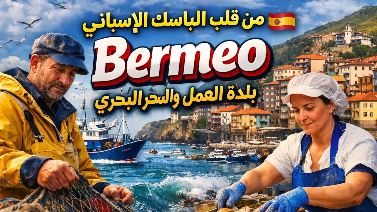 من قلب الباسك الاسباني🇪🇸Bermeo  بلدة العمل الجاد وسحر البحر في أقصى شمال إسبانيا.الحياة والعمل فيها