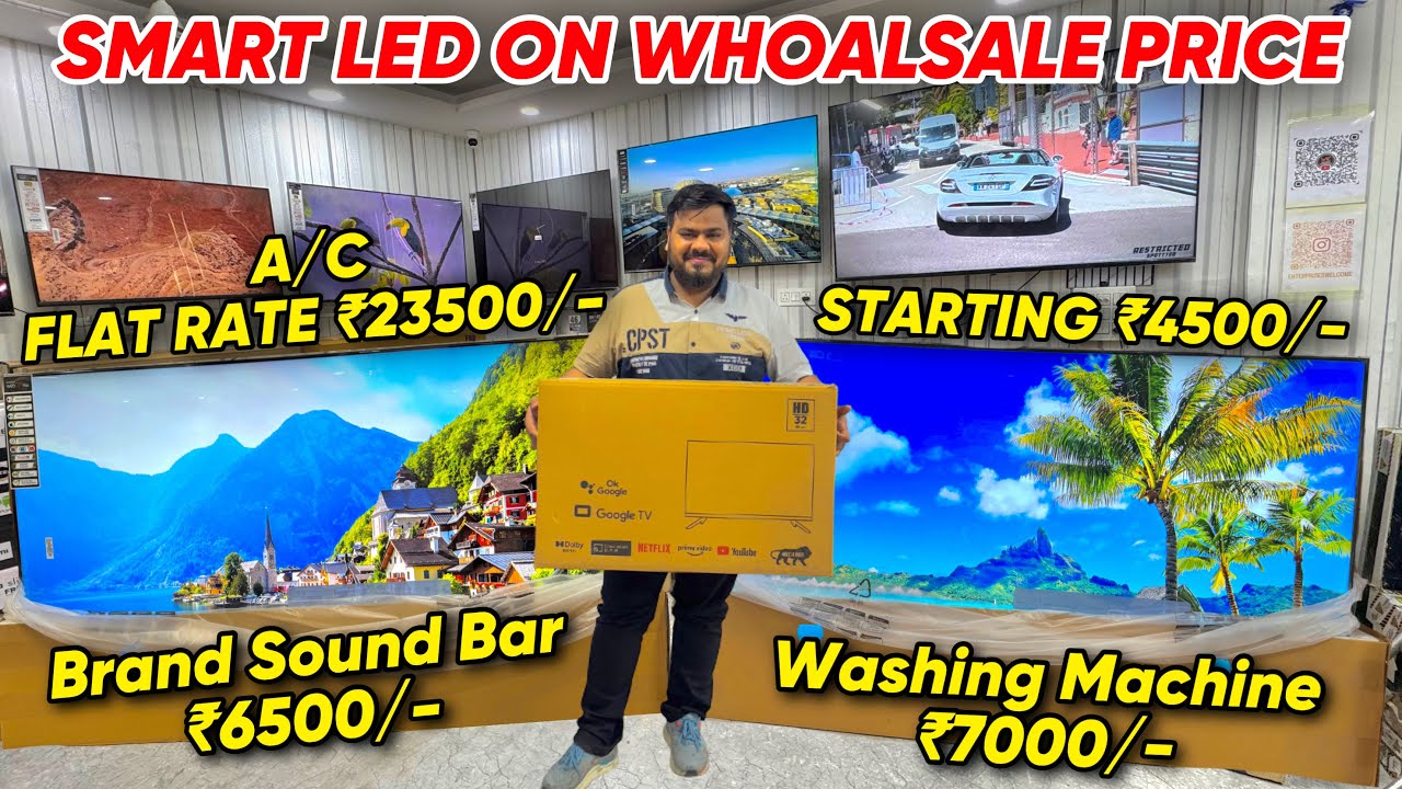 55”inch के दाम में 87”inch Tv | सबसे सस्ता 32 Inch 4K LED TV In Cheap Price | LED TV Market In Delhi