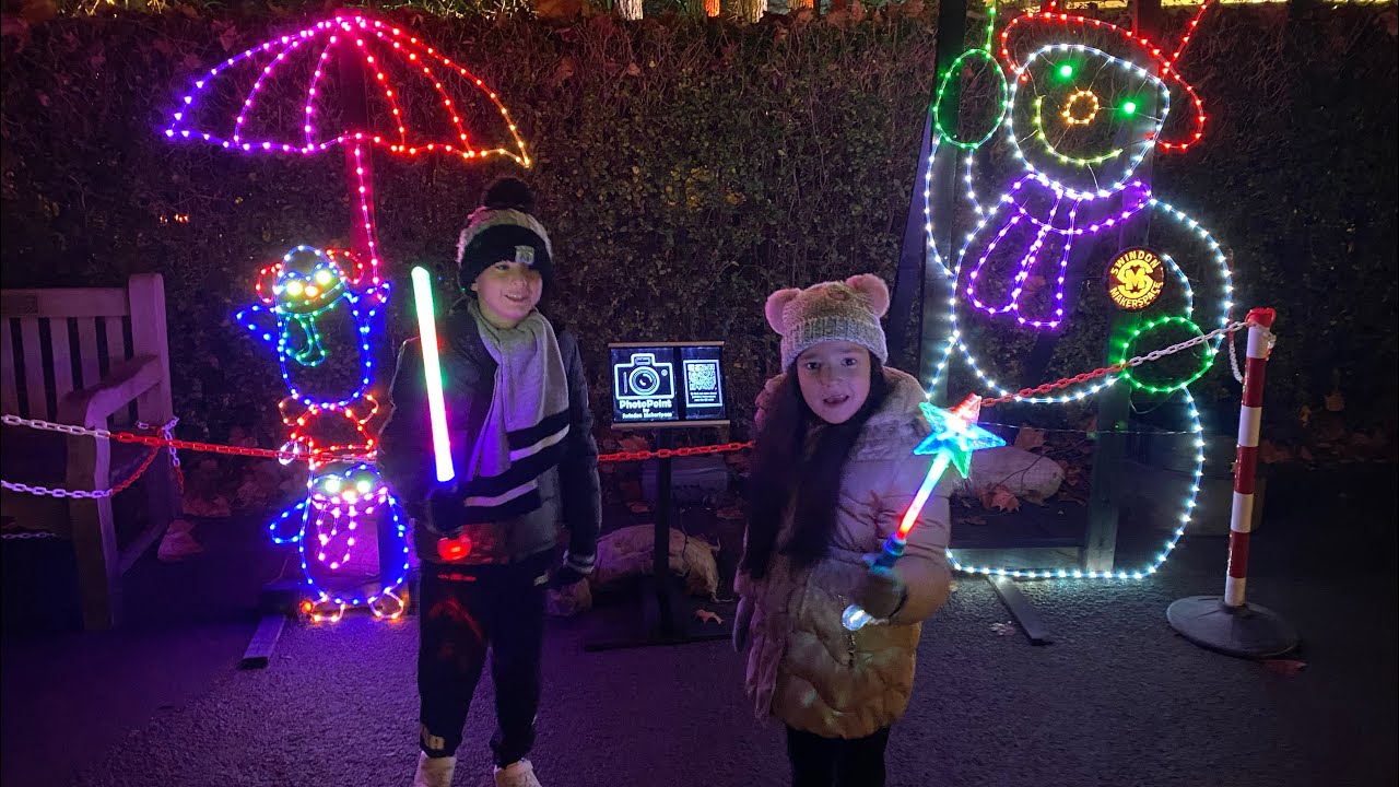 Enchanted gardens light trail Town Gardens Swindon 2023