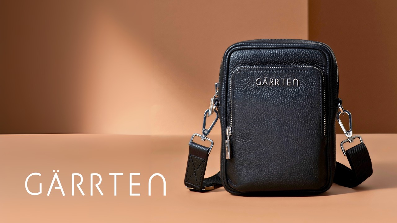 GARRTEN | 508 LEATHER MINI CROSSBODY BAG - CARBON BLACK